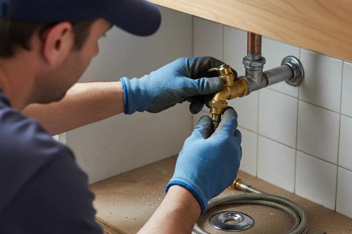Shutoff valve and fitting work during Emergency Plumbing in East Hampstead